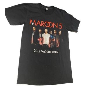 MAROON 5 T-Shirt 2015 World Tour Black Size Small